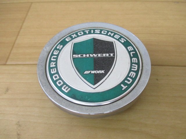 WORK ワーク SCHWERT シュバート シュヴァート SC1 SC2 SC3 SC4 SC5 SC6 アルミホイール用 中古センターキャップ 4個/4枚 グリーン 緑_画像2