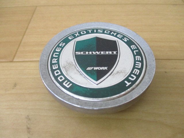 WORK ワーク SCHWERT シュバート シュヴァート SC1 SC2 SC3 SC4 SC5 SC6 アルミホイール用 中古センターキャップ 4個/4枚 グリーン 緑_画像3
