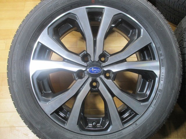 バリ山 イボ付き 2024年 タイヤ付き! スバル フォレスター SKE 後期 アーバンセレクション 純正 ホイール 4本 18インチ 225/55R18 ヨコハマ_画像2