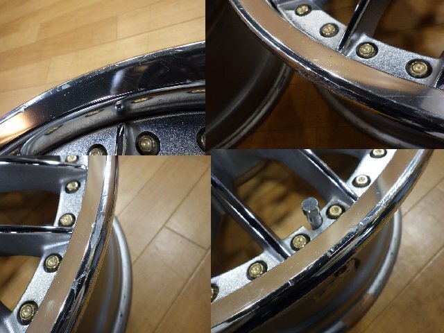 Stich SM3 MR3 シュティッヒ メッシュ 3ピース 日本製 ホイール 2本 4/5H-100 17インチ 7J+35(実測：約+32) MR-S ロードスター_画像6