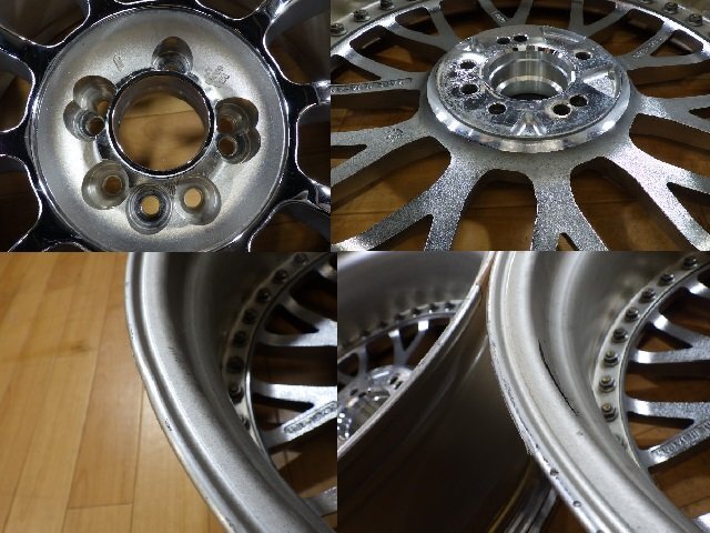 Stich SM3 MR3 シュティッヒ メッシュ 3ピース 日本製 ホイール 2本 4/5H-100 17インチ 7J+35(実測：約+32) MR-S ロードスター_画像9