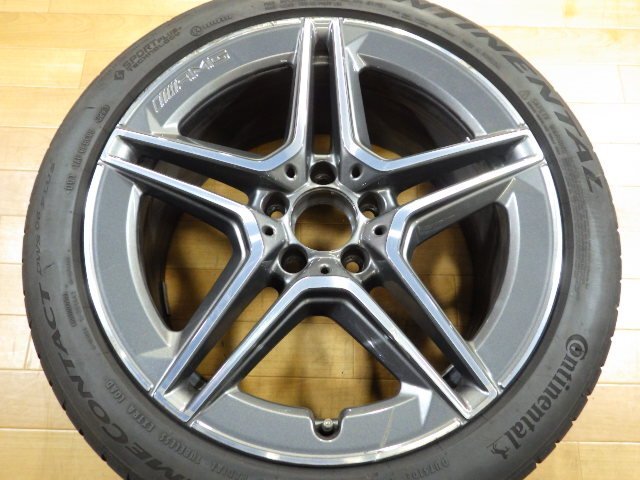 溝有り! 2023年製造 AMG メルセデスベンツ Cクラス W205 純正 ホイール タイヤ 1本 5H-112 18インチ 8.5J+49 245/40ZR18 コンチネンタル_画像1