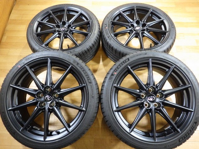 美品! バリ山! トヨタ GR86 ZN8 RZ / スバル BRZ ZD8 SZ 純正 ホイールタイヤ 4本セット 5H-100 18インチ 215/40R18 ミシュラン 2021年製造_画像1