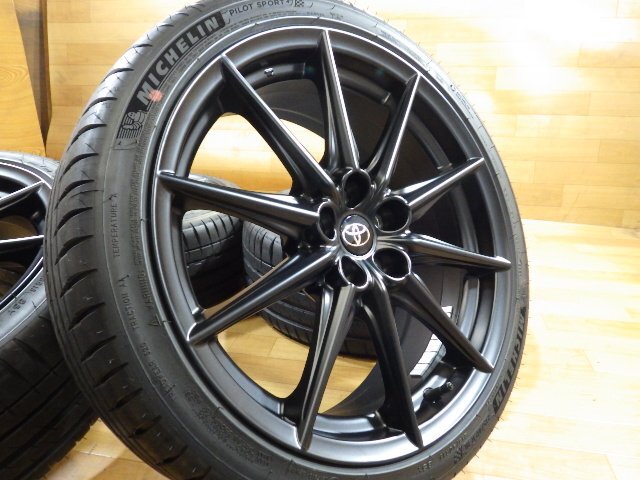 美品! バリ山! トヨタ GR86 ZN8 RZ / スバル BRZ ZD8 SZ 純正 ホイールタイヤ 4本セット 5H-100 18インチ 215/40R18 ミシュラン 2021年製造_画像3