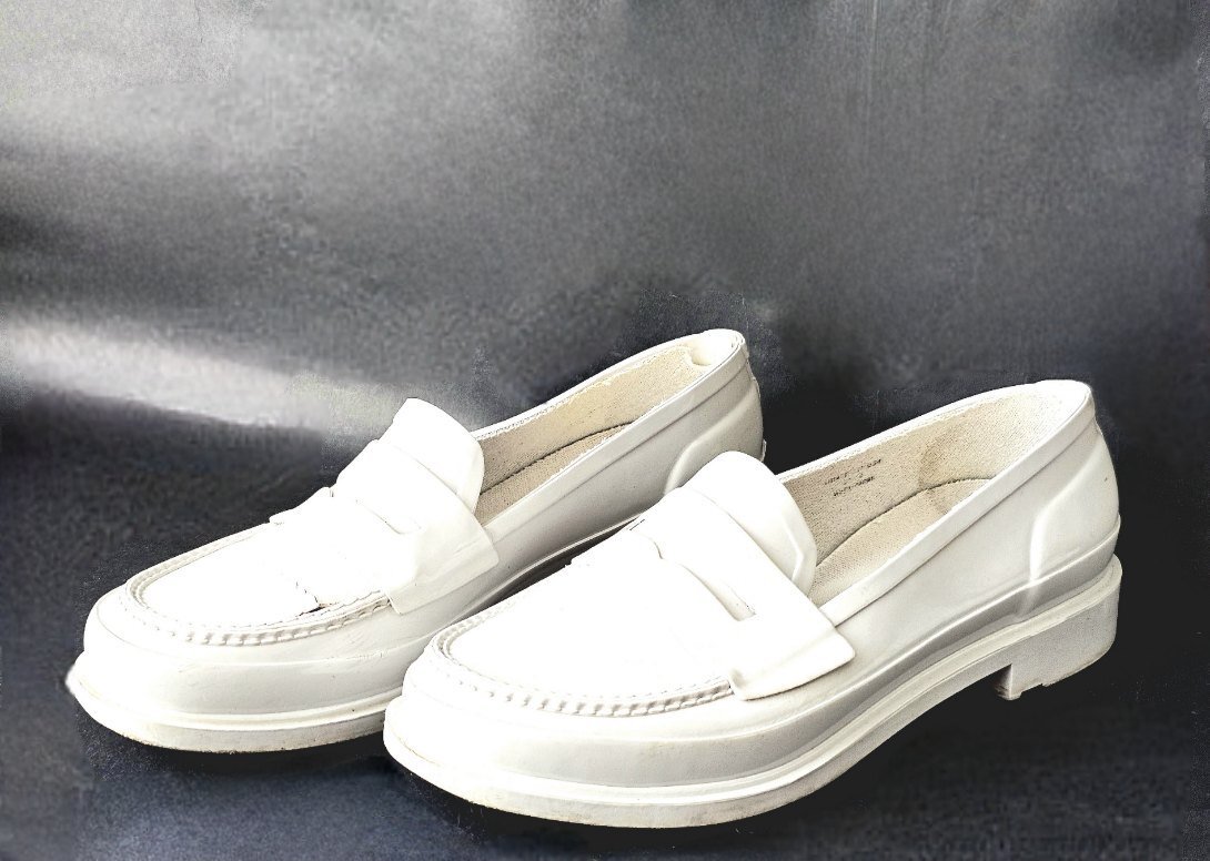 HUNTER ハンター レインシューズ ペニーローファー UK4(22.5cm相当) ライトグレー_画像4