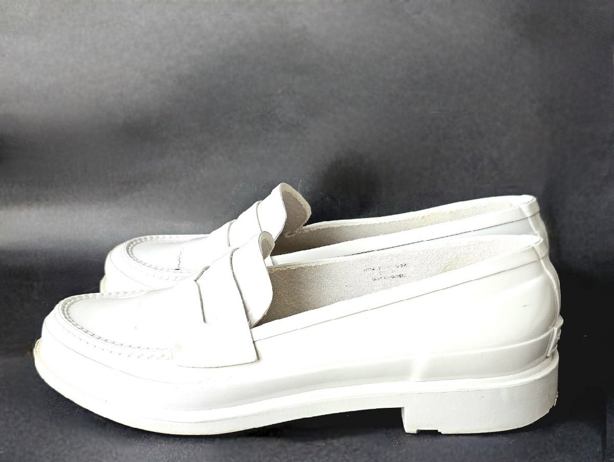 HUNTER ハンター レインシューズ ペニーローファー UK4(22.5cm相当) ライトグレー_画像5