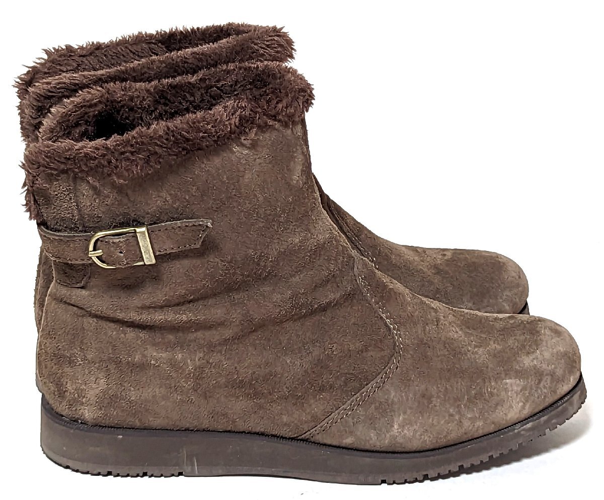 ★美品★ brilliant ショートブーツ XL 3E ブラウン 茶 防寒ブーツ ボア ブーツ レディース シューズ 婦人 靴 ファッション_画像7