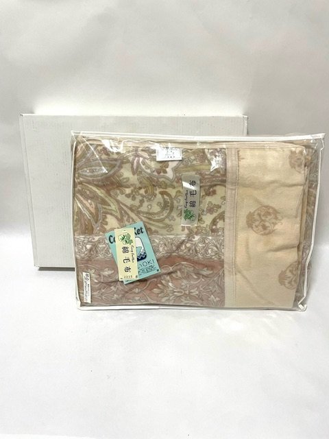 【未使用】 綿毛布 毛布 シングル King Castle 綿100% 丸洗いOK 日本製 140×200 柔らか 寝具 布団 洗濯OK 新品 家庭用品_画像1
