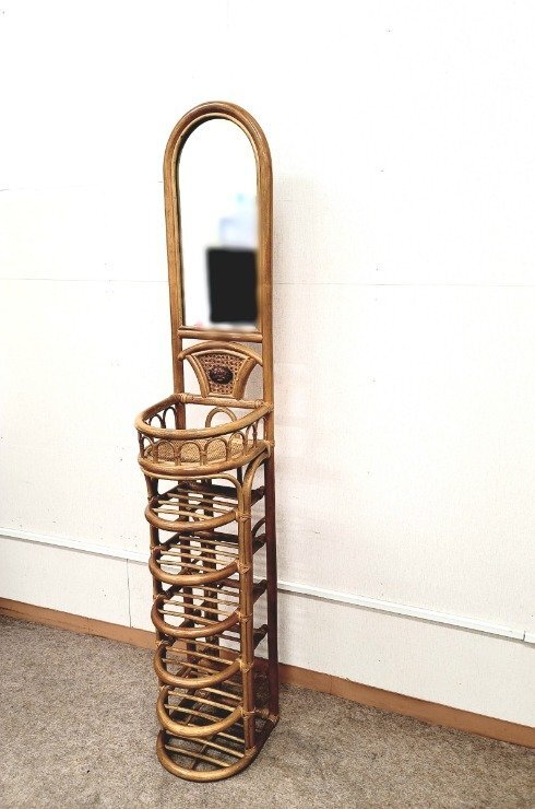 * прямой получение приветствуется * ротанг производства ротанг зеркало есть подставка тапочки класть мелкие вещи класть подставка зеркало Vintage retro чувство мебель из ротанга 