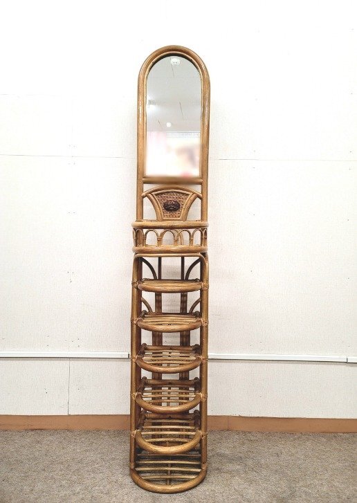 * прямой получение приветствуется * ротанг производства ротанг зеркало есть подставка тапочки класть мелкие вещи класть подставка зеркало Vintage retro чувство мебель из ротанга 