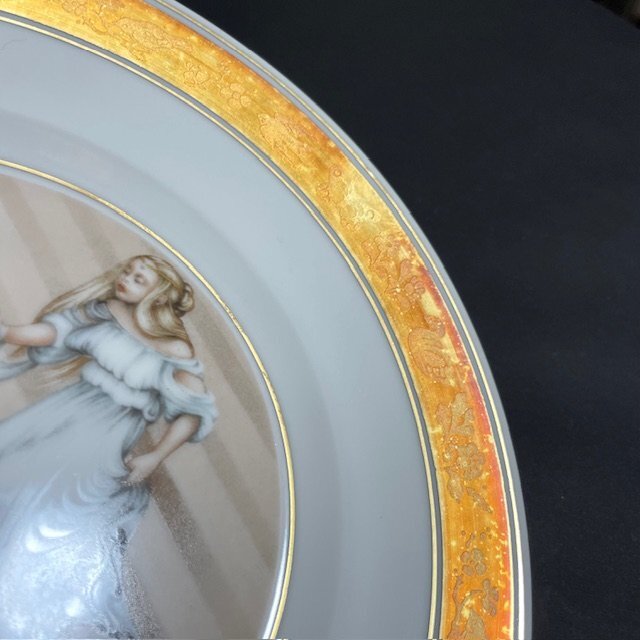 [ Vintage ] ROYAL CPENHAGEN Royal Copenhagen plate 3 листов человек рыба ..... .. дым . уборка человек ... .. san Andersen 