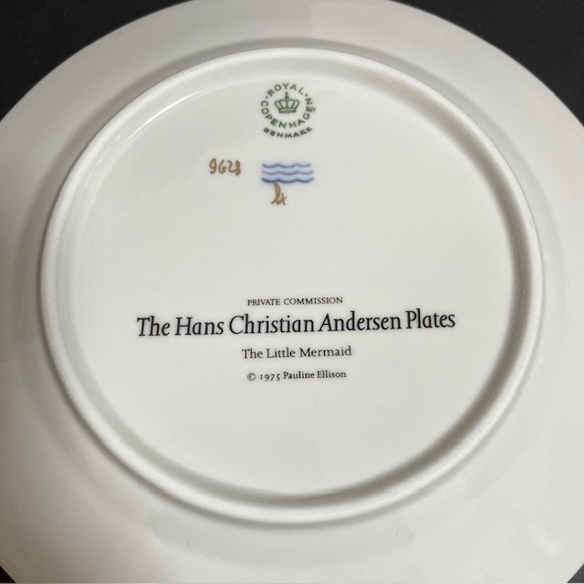 [ Vintage ] ROYAL CPENHAGEN Royal Copenhagen plate 3 листов человек рыба ..... .. дым . уборка человек ... .. san Andersen 