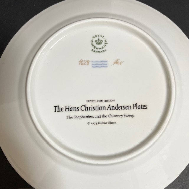 [ Vintage ] ROYAL CPENHAGEN Royal Copenhagen plate 3 листов человек рыба ..... .. дым . уборка человек ... .. san Andersen 