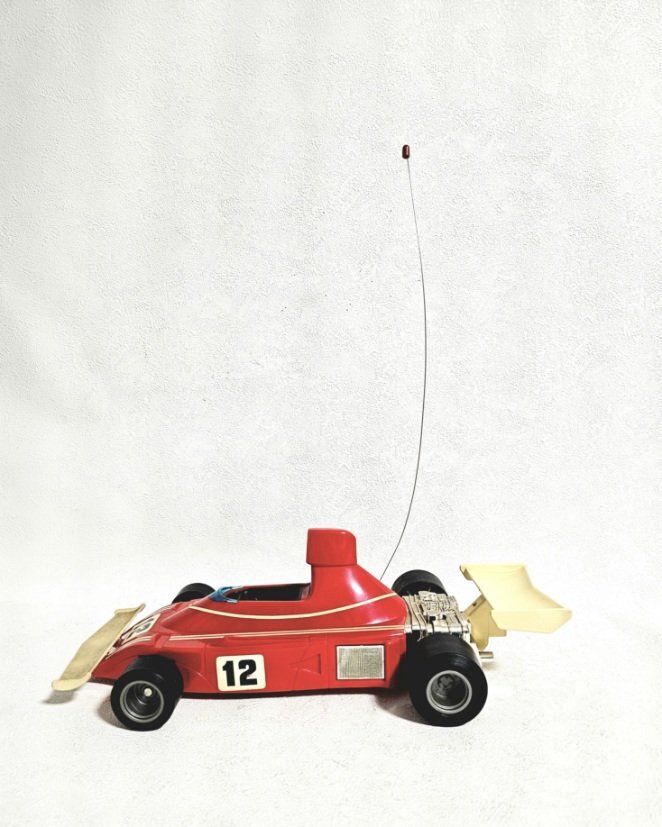 * подлинная вещь * Asahi следы komi7 номер Racer машина с радиоуправлением Vintage Showa Retro игрушка 