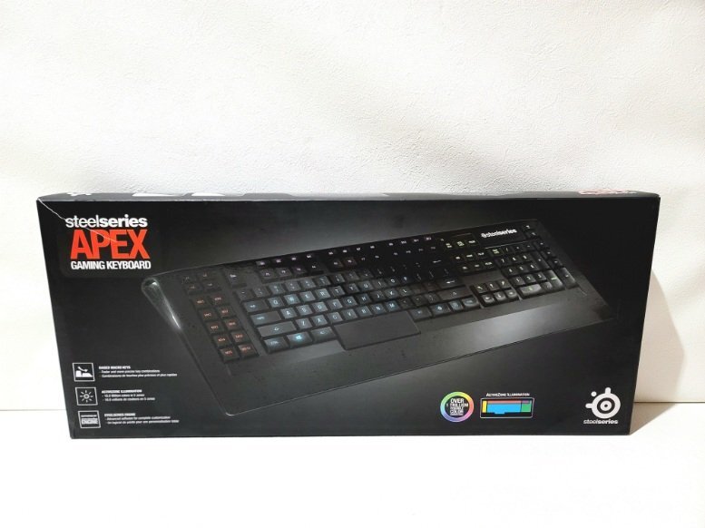 ★美品★ Steel Series APEX ゲーミングキーボード USBキーボード 有線 LEDバックライト内蔵 独自キー 64145 ゲーム ネトゲ PC周辺機器_画像2