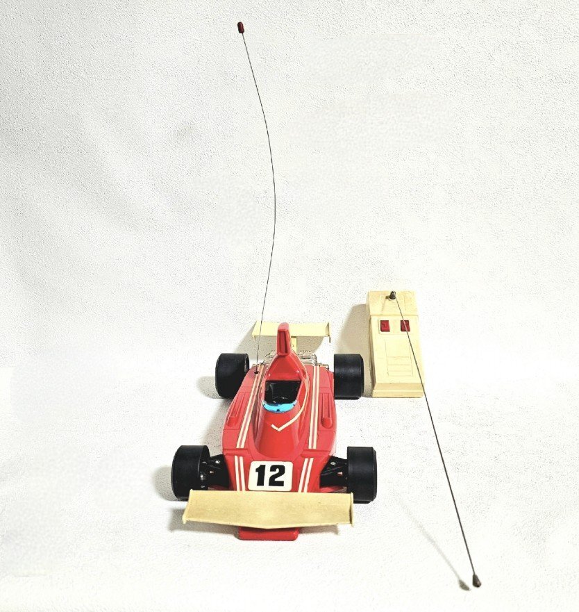 * подлинная вещь * Asahi следы komi7 номер Racer машина с радиоуправлением Vintage Showa Retro игрушка 