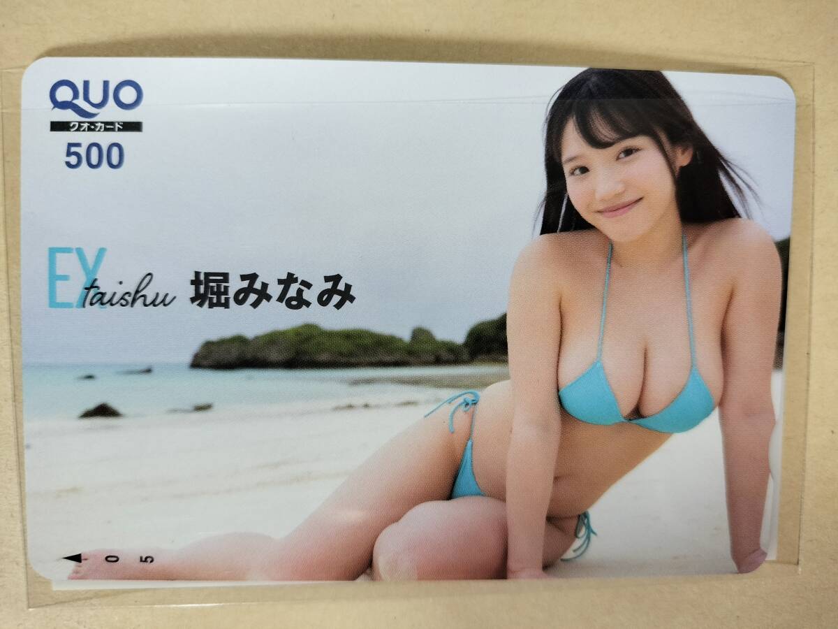 未使用 EX大衆 堀みなみ クオカードB 巨乳 Hカップ 87-60-82cm 送料85円_画像1