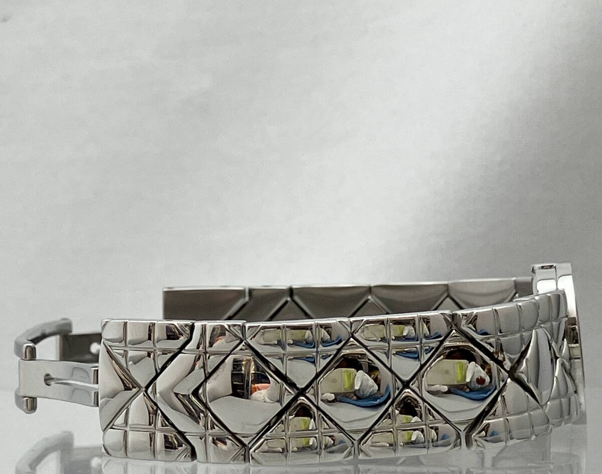  Junk Christian Dior D90-100 женский браслет циферблат черный ремень короткий . часть приклеенные предметы иметь кейс размер ширина примерный 20.0mm× длина примерный 27.3mm