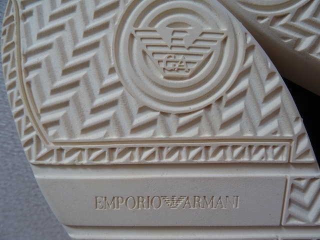 EMPORIO ARMANI X4Z063 XG827 ハイカットスニーカー 9 エンポリオアルマーニ 紺 袋付_画像7
