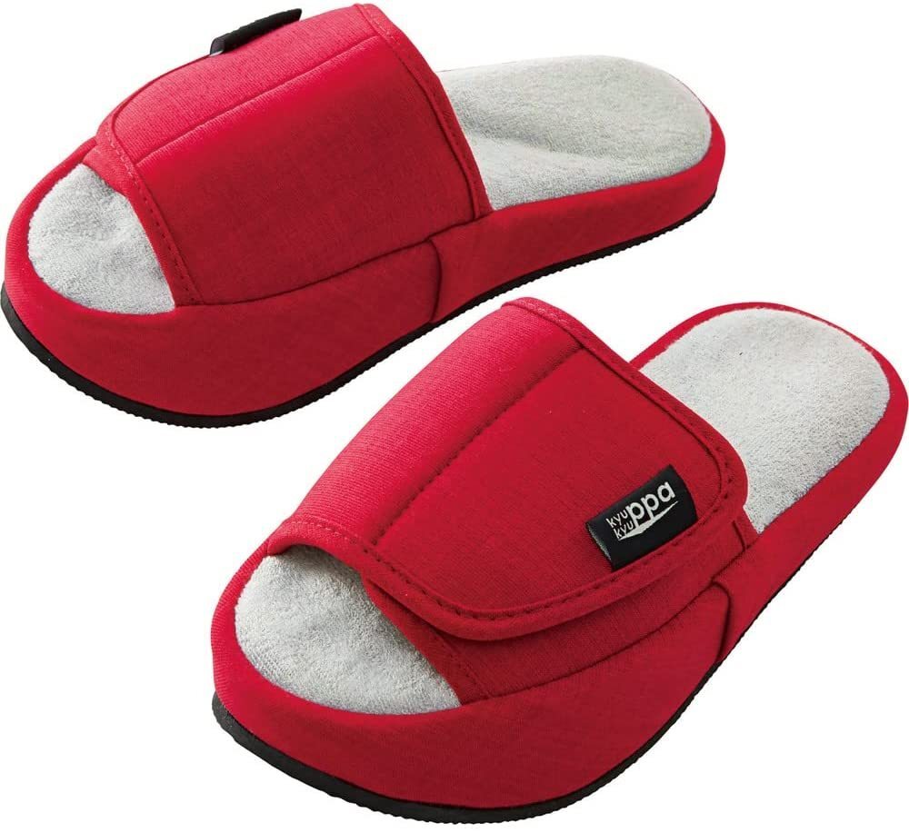 （コジット）ゆるみ対策スリッパ キュキュッパ レッドＭ 骨盤底筋 健康 体幹 ダイエット スリッパ ゆるみ 鍛える 内転筋_画像1