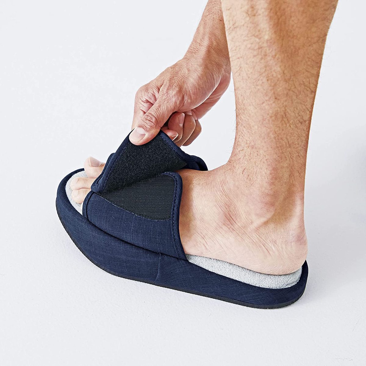 (コジット)ゆるみ対策スリッパ キュキュッパ ネイビーL 骨盤底筋 健康 体幹 ダイエット スリッパ ゆるみ 鍛える 内転筋_画像6