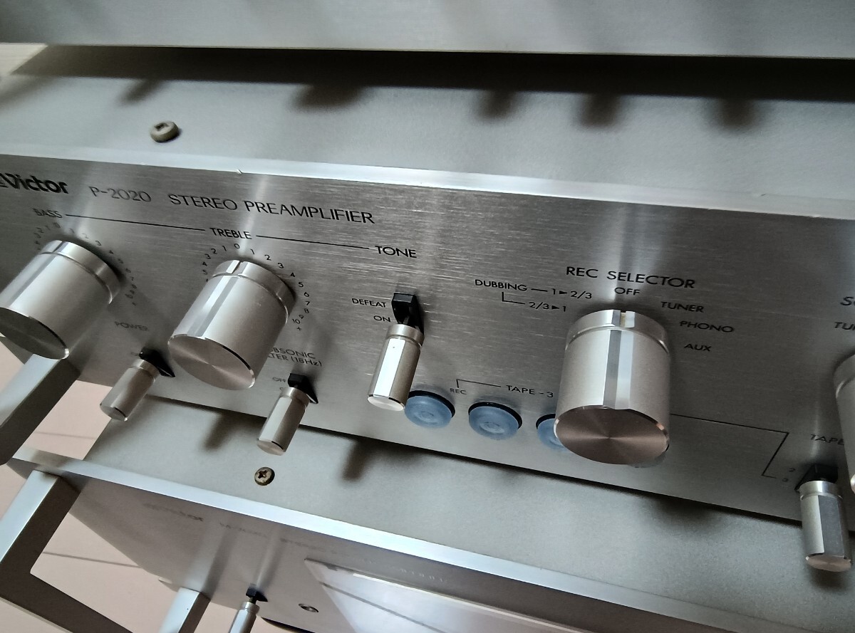 ビクター M-2020 P-2020 T-2020 プリアンプ メインアンプ チューナーセット 動作品 キレイです。_画像6