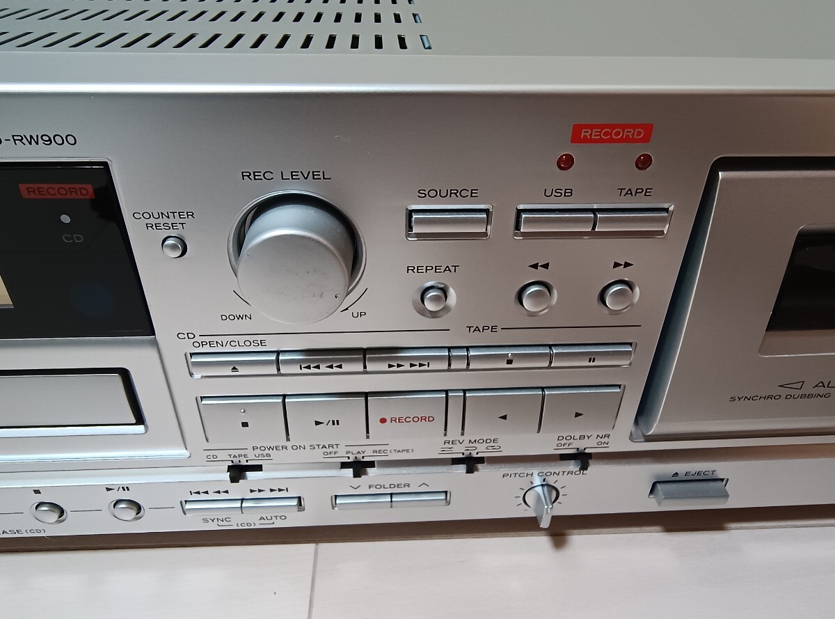 TEAC AD-RW900 CDカセットレコーダー リモコン付き_画像4