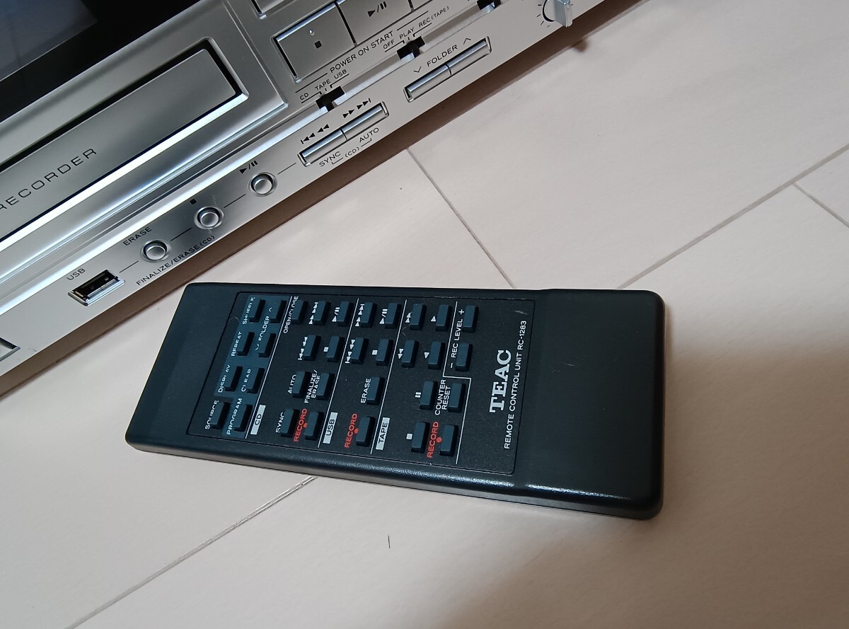 TEAC AD-RW900 CDカセットレコーダー リモコン付き_画像7