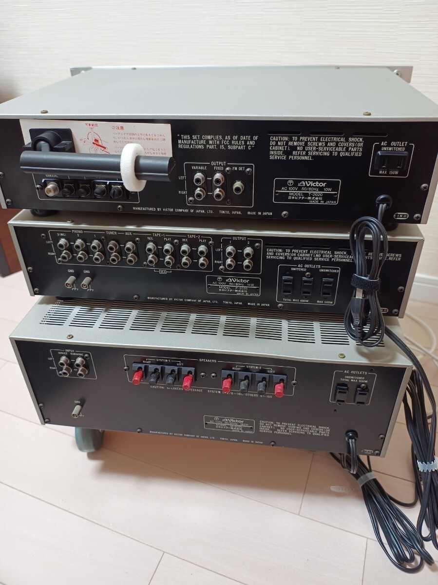 ビクター M-2020 P-2020 T-2020 プリアンプ メインアンプ チューナーセット 動作品 キレイです。_画像10