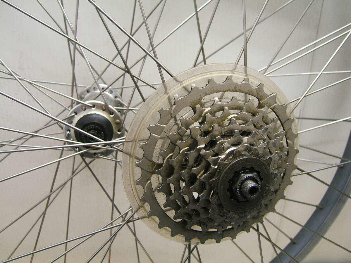 中古 ２６インチMTB車用前後ホイール ７速 26x1.50 SHIMANO MAVERICK　021_画像3