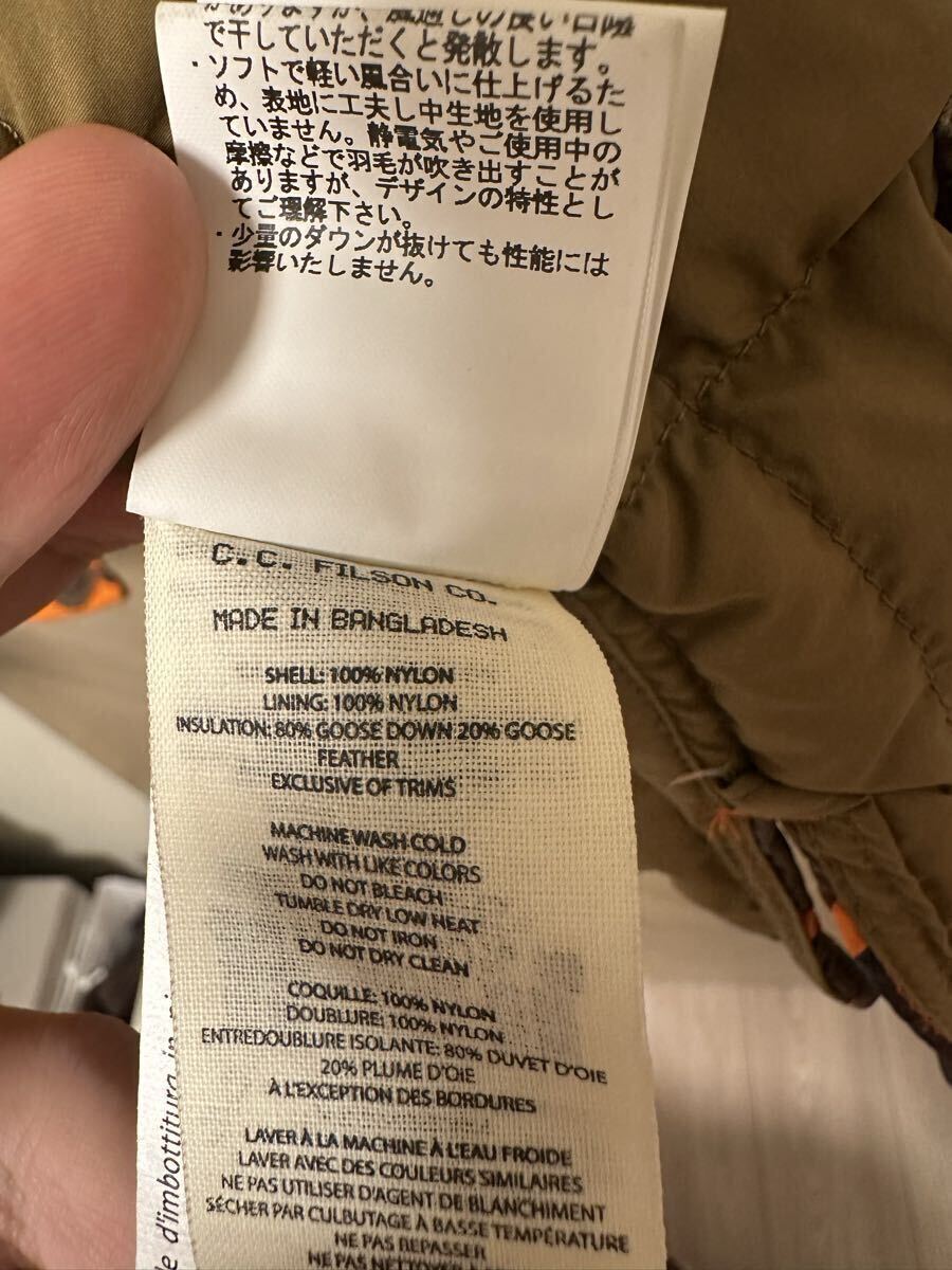 filson フィルソン ライトウェイトダウンジャックシャツ lightweight down jac-shirt サイズS_画像8
