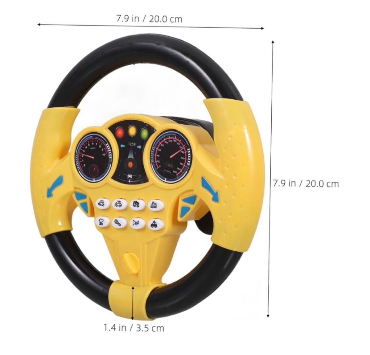 ハンドル おもちゃ 車 運転 子供 男の子 知育玩具 音楽 黄 吸盤付き_画像6