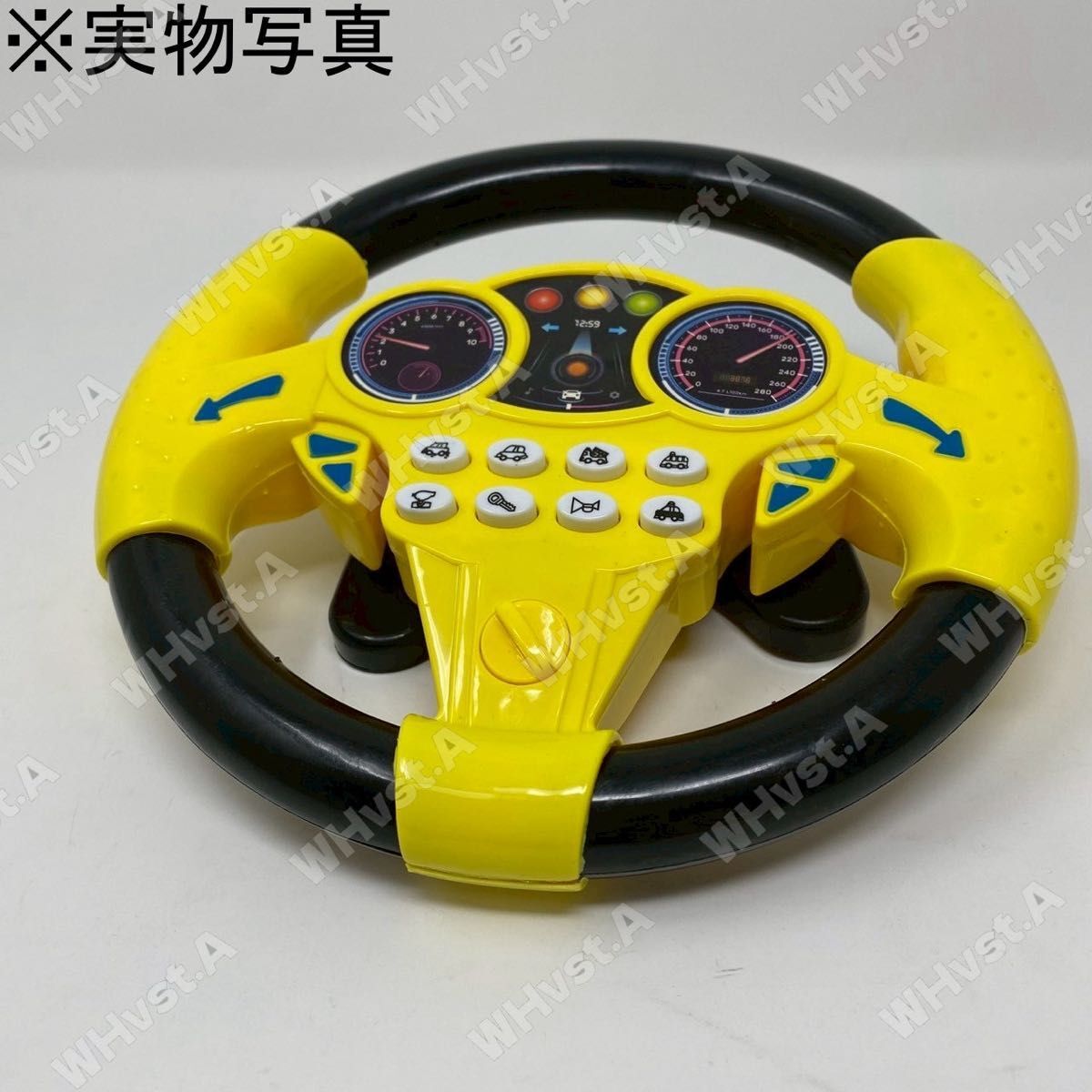 ハンドル おもちゃ 車 運転 子供 男の子 知育玩具 音楽 黄 吸盤付き_画像8