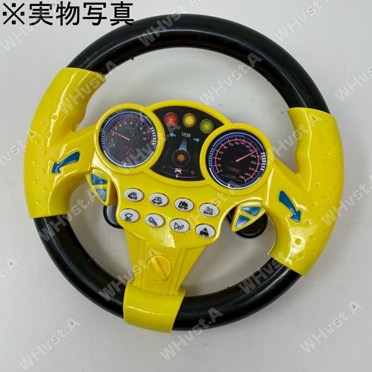 ハンドル おもちゃ 車 運転 子供 男の子 知育玩具 音楽 黄 吸盤付き_画像9