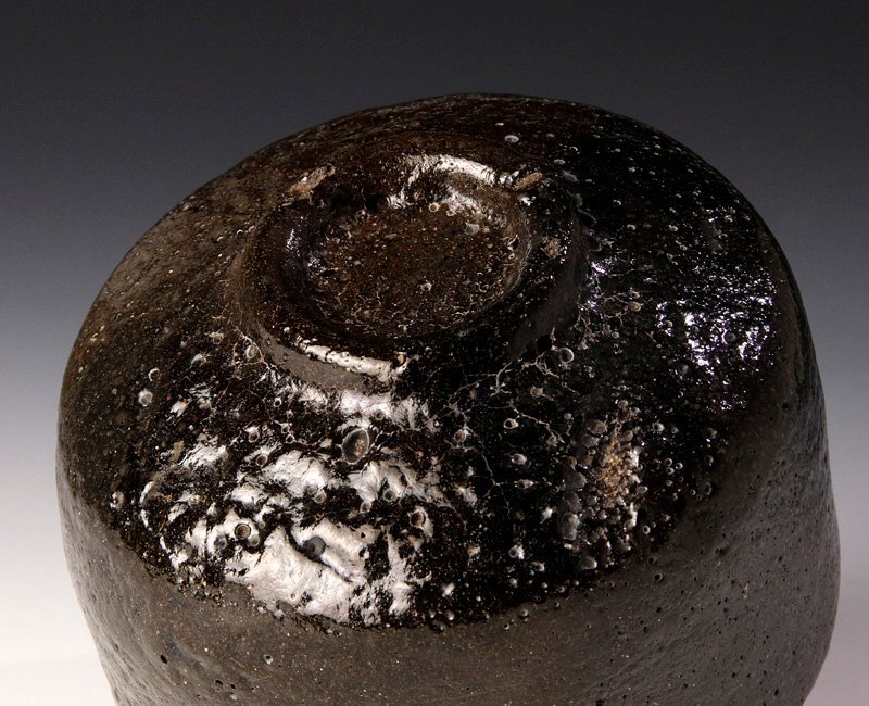 【古美味】初代村瀬治兵衛(治庵)造『立花大亀書付』黒茶碗 銘:玄々 二代村瀬治兵衛識 茶道具 保証品 2xOR_画像7