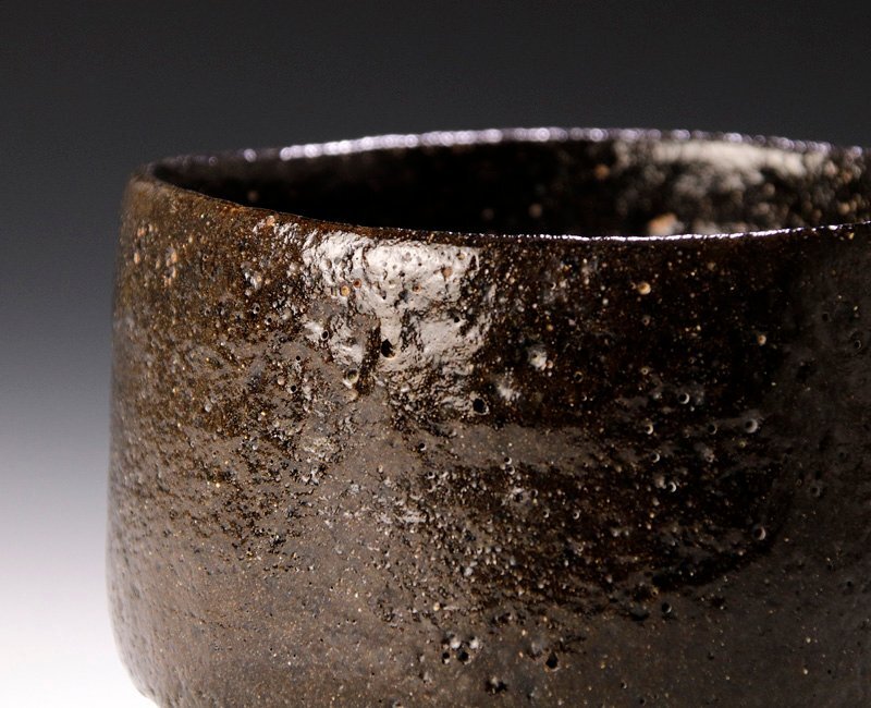 【古美味】初代村瀬治兵衛(治庵)造『立花大亀書付』黒茶碗 銘:玄々 二代村瀬治兵衛識 茶道具 保証品 2xOR_画像5