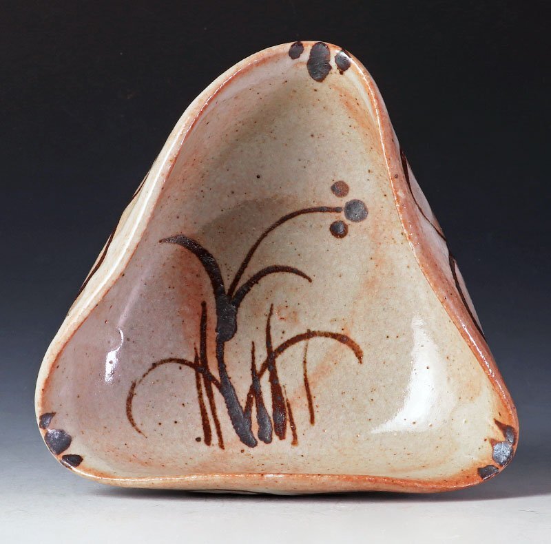 【古美味】県無形文化財 若尾利貞 唐津向付 五客 茶道具 保証品 4hHK_画像4