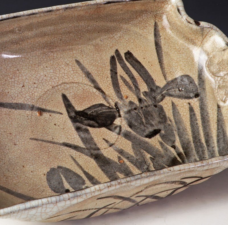 【古美味】初代清水六兵衛作 長角耳付鉢 茶道具 保証品 n9JR_画像6