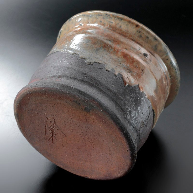 [ старый прекрасный тест ] склон рисовое поле . структура Hagi пепел . стрела .. сосуд для воды для чайной церемонии чайная посуда гарантия товар j7ZE