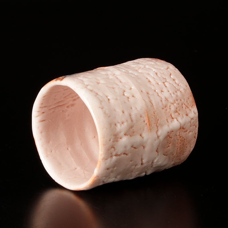 ★【古美味】人間国宝 加藤孝造 志野湯呑 茶道具 保証品 CY5j_画像3