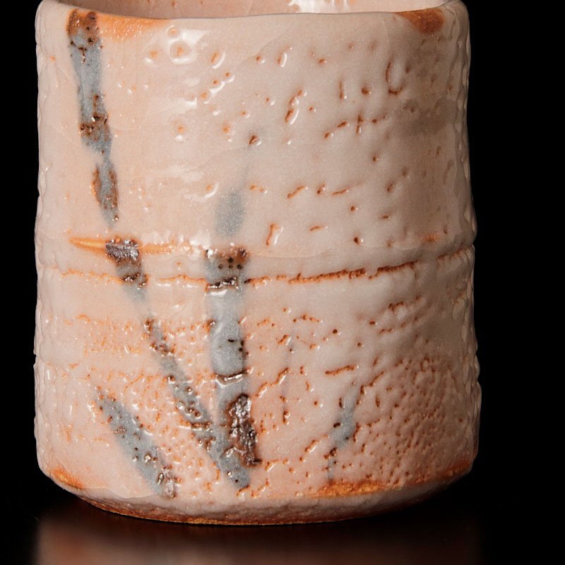 ★【古美味】人間国宝 加藤孝造 志野湯呑 茶道具 保証品 CY5j_画像7