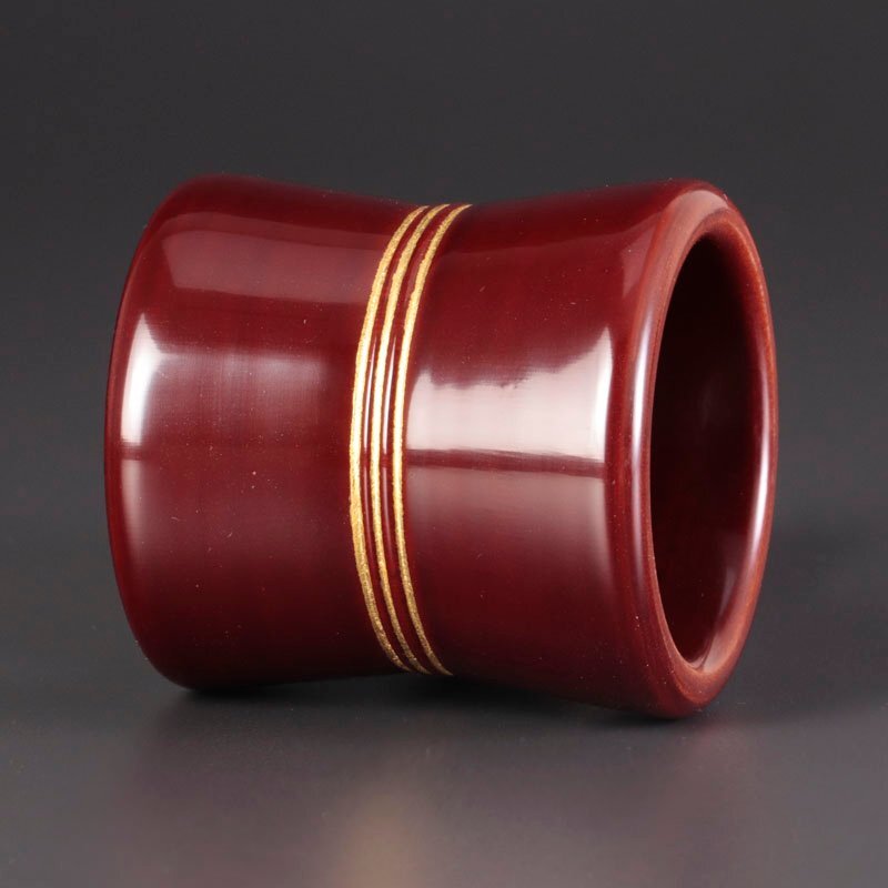 【古美味】十三代黒田正玄 竹立鼓蓋置 茶道具 保証品 dB9H_画像2