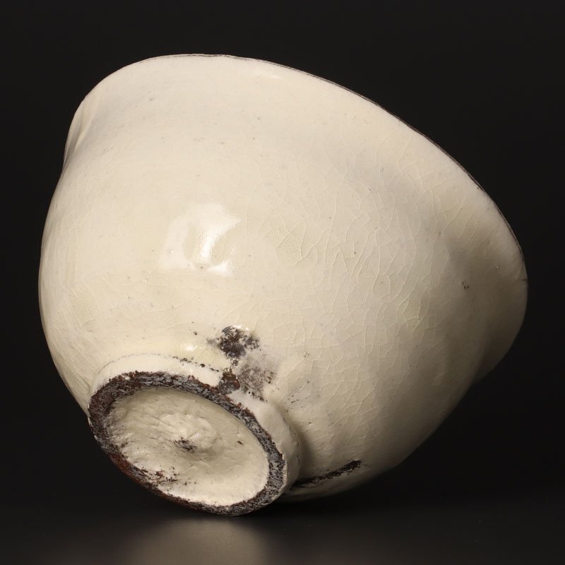 ★【古美味】十四代中里太郎右衛門 唐津粉引茶碗 茶道具 保証品 EfO9_画像2