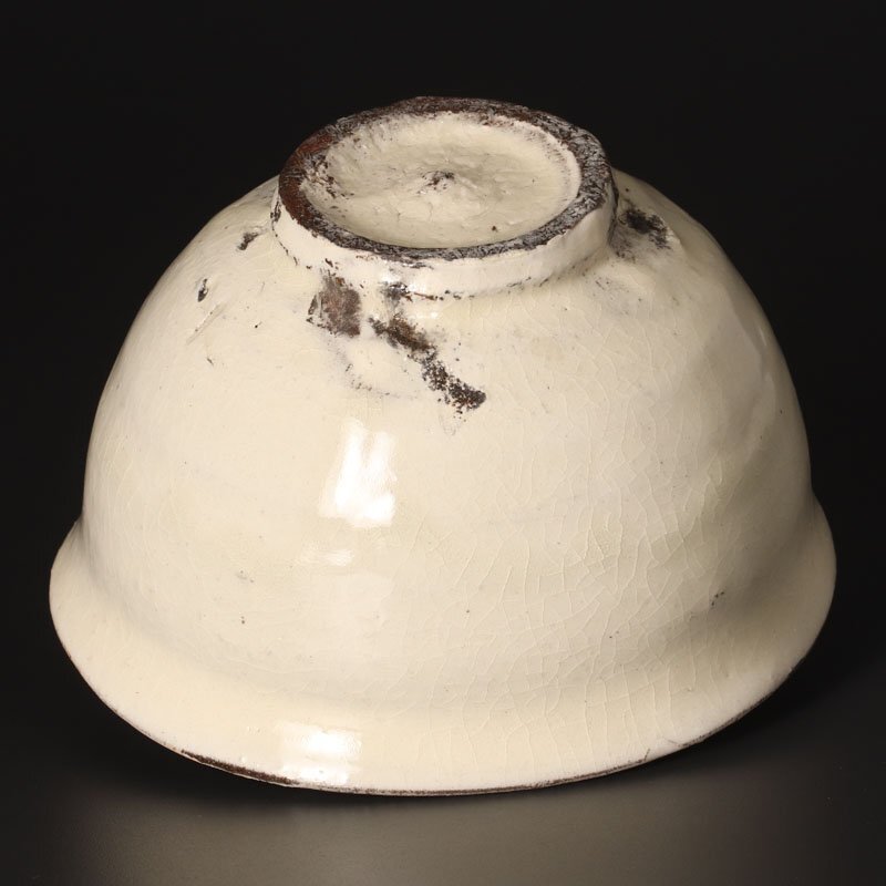 ★【古美味】十四代中里太郎右衛門 唐津粉引茶碗 茶道具 保証品 EfO9_画像4