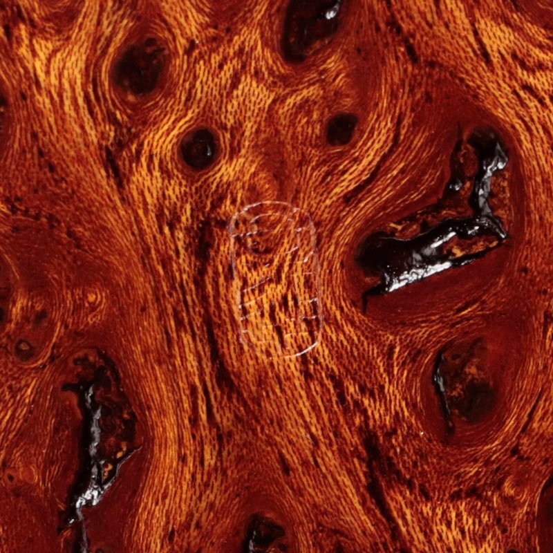 ★【古美味】人間国宝 川北良造 欅針杢食籠 茶道具 保証品 YQ2n_画像6