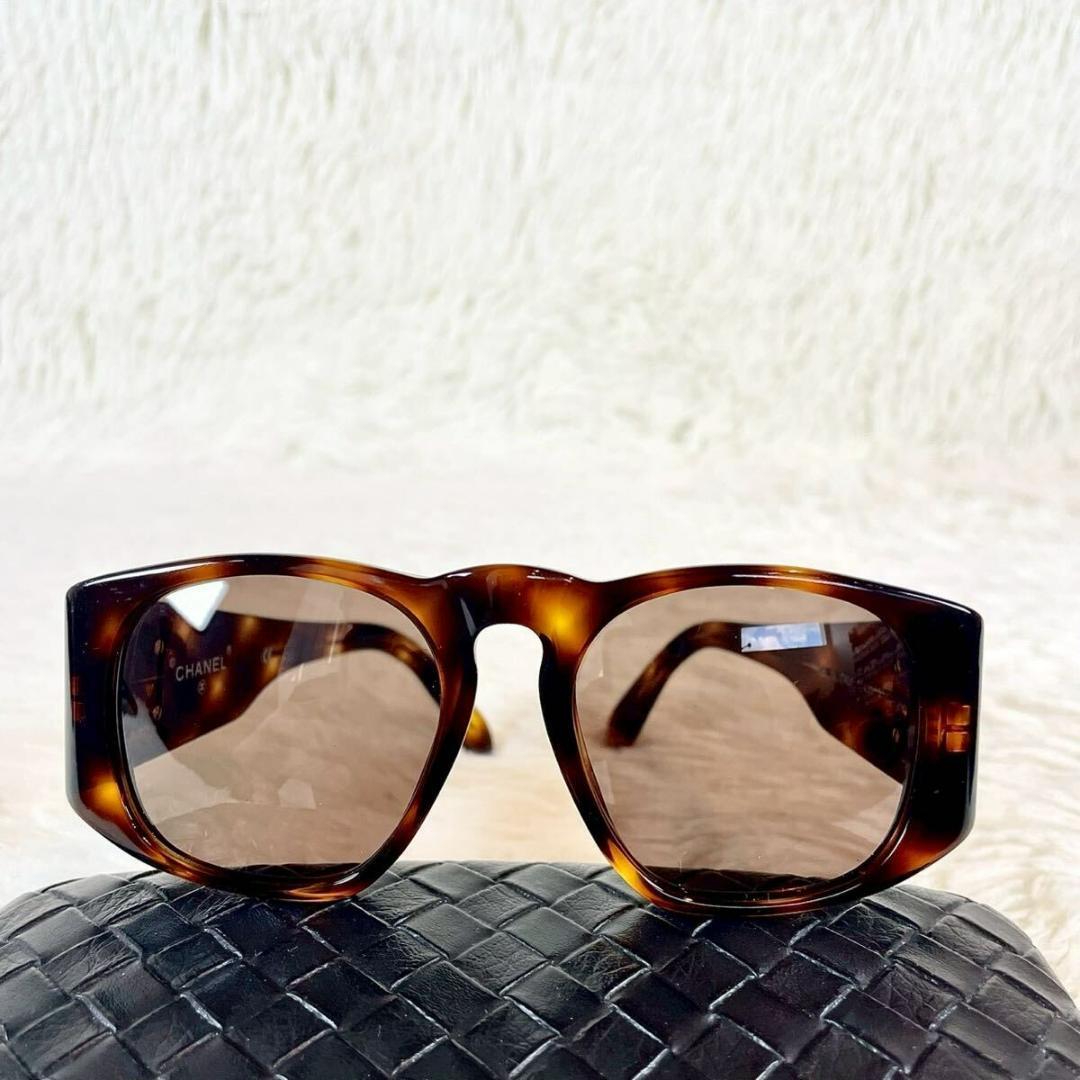 превосходный товар CHANEL Chanel солнцезащитные очки 01451 здесь Mark Brown линзы панцирь черепахи рисунок рама 