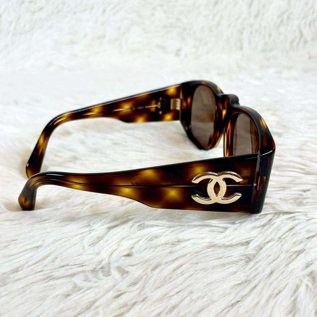  превосходный товар CHANEL Chanel солнцезащитные очки 01451 здесь Mark Brown линзы панцирь черепахи рисунок рама 