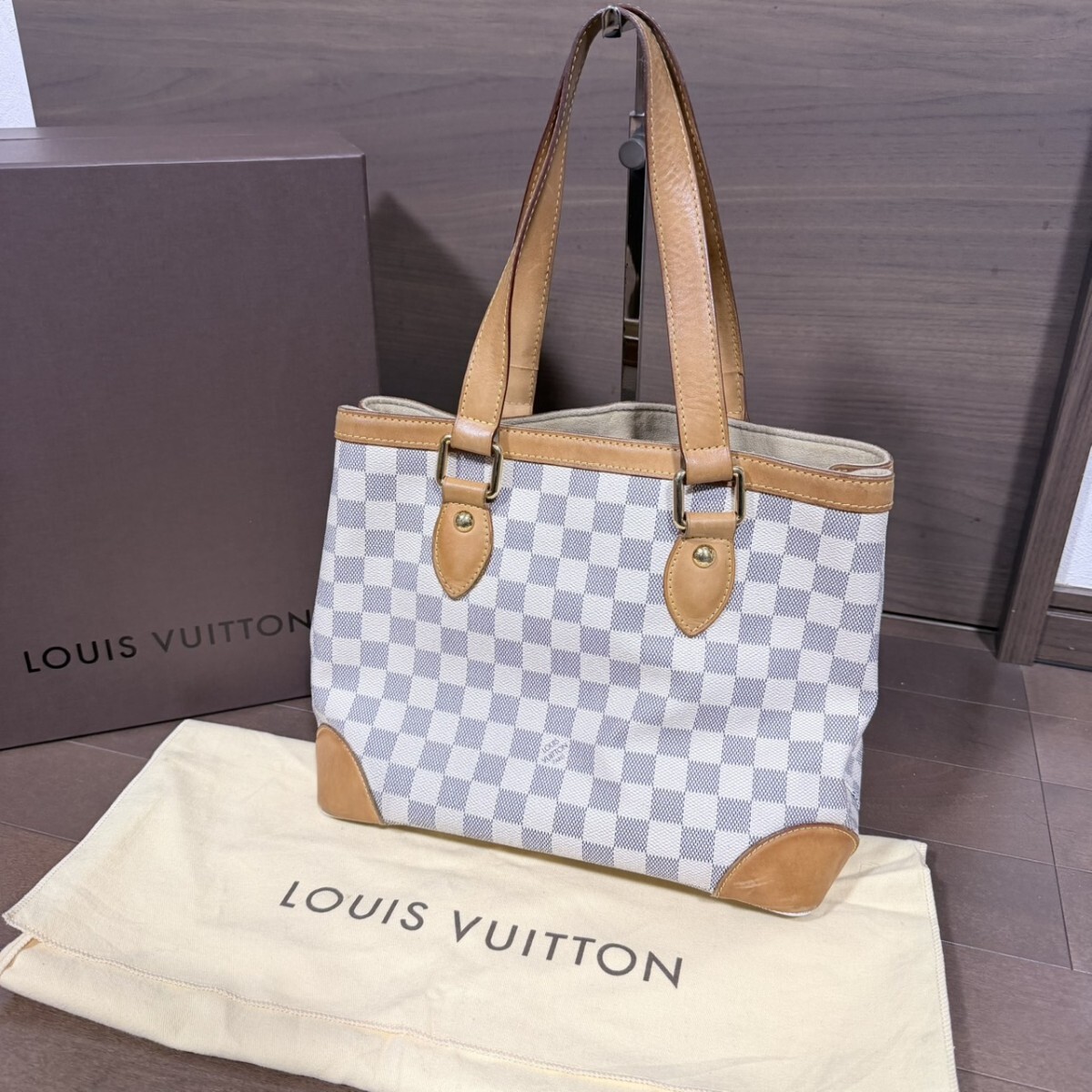 良品 LOUIS VUITTON ルイヴィトン トートバッグ ハンドバッグ ハムステッドアズール_画像2