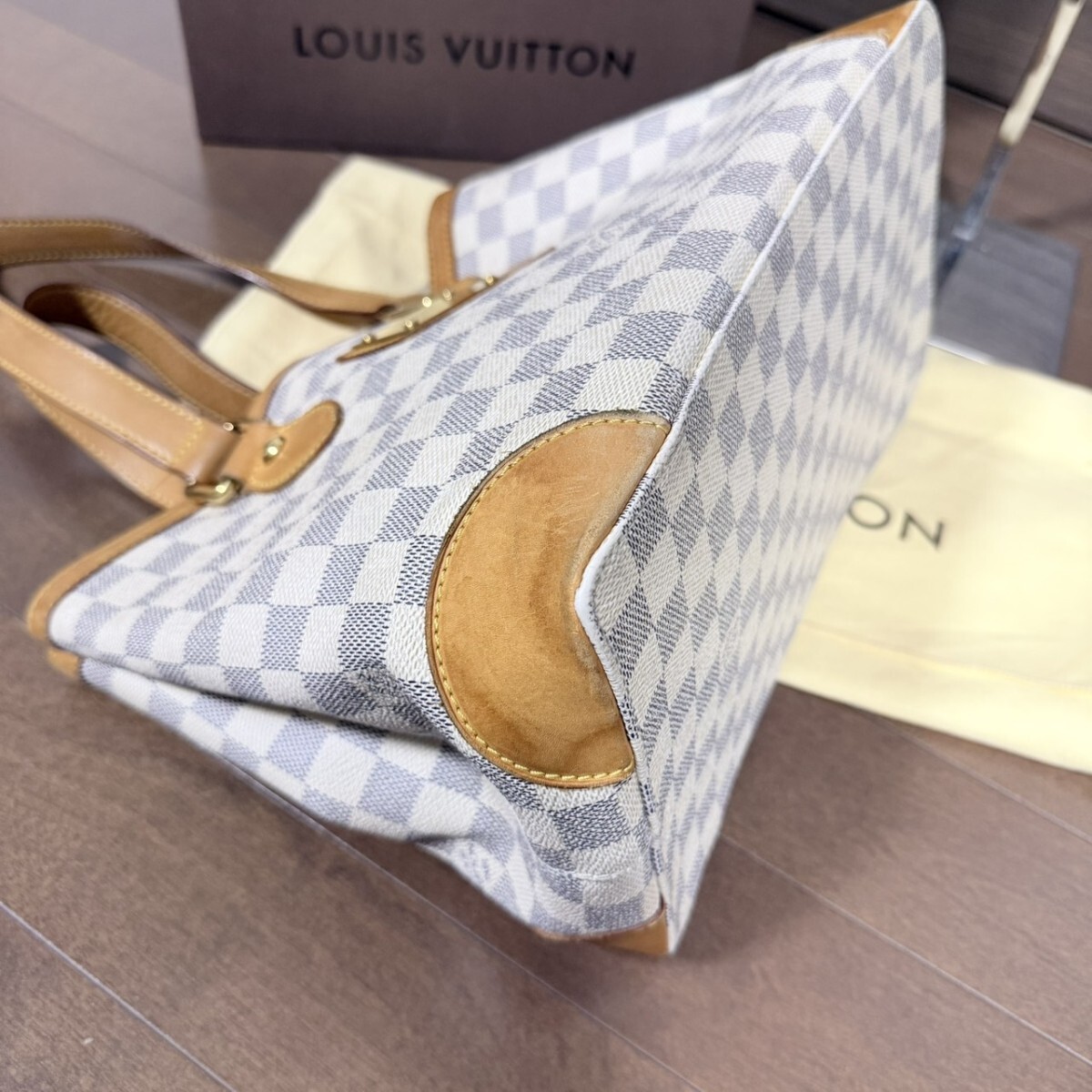 良品 LOUIS VUITTON ルイヴィトン トートバッグ ハンドバッグ ハムステッドアズール_画像4