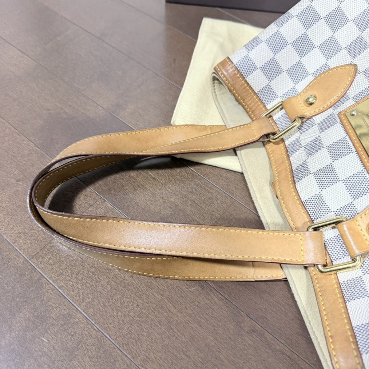 良品 LOUIS VUITTON ルイヴィトン トートバッグ ハンドバッグ ハムステッドアズール_画像5